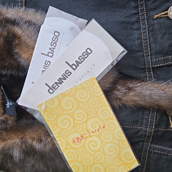 NWT Vintage Dennis Basso Sz M Faux Fur Lined Jean Jacket - Picture 3 of 11